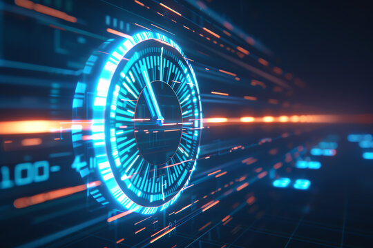 Visualizing the impact of time on exchange rates, clock and currency fusion, dynamic digital display, advanced technology setting