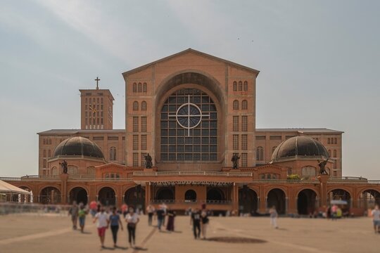 Aparecida do Norte, Brazil. Cathedral Basilica of Our Lady Appeared on a sunny day.