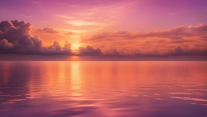 Fototapeta premium sunset over the lake