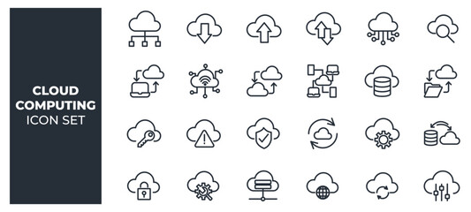 Cloud computing icon set