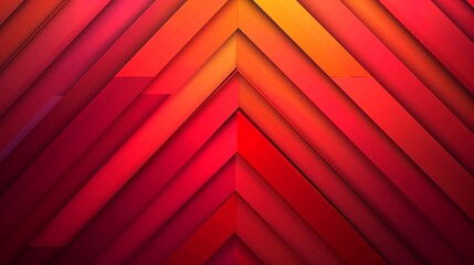 Dynamic and modern design with converging arrows on a red and orange gradient background