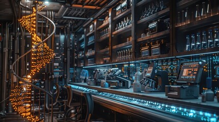 State-of-the-Art Genetic Engineering Laboratory with Advanced Equipment - Ultra-Realistic 8K Photography