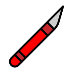 Art Knife Vector Filled Icon Design