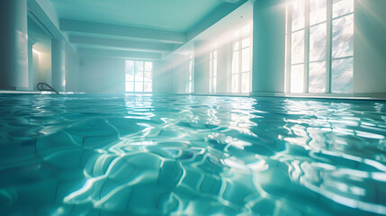 Obraz premium Indoor swimming pool fresh background