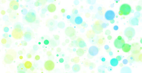 Abstract green bokeh on a transparent horizontal background.