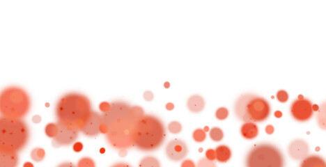 Abstract red bokeh on transparent background.