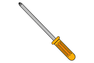 Screwdriver on transparent background