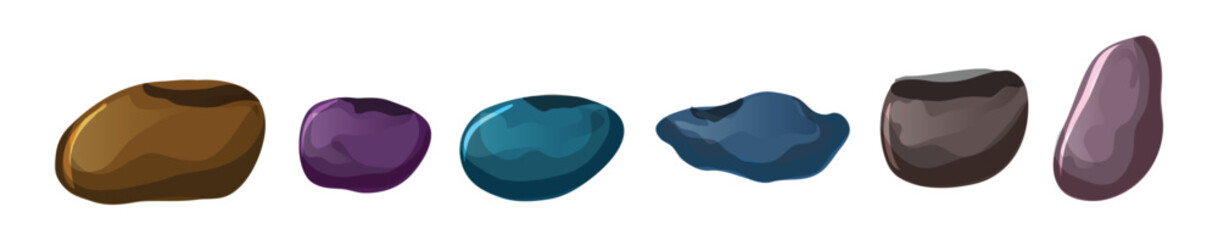 Smooth stone collection.