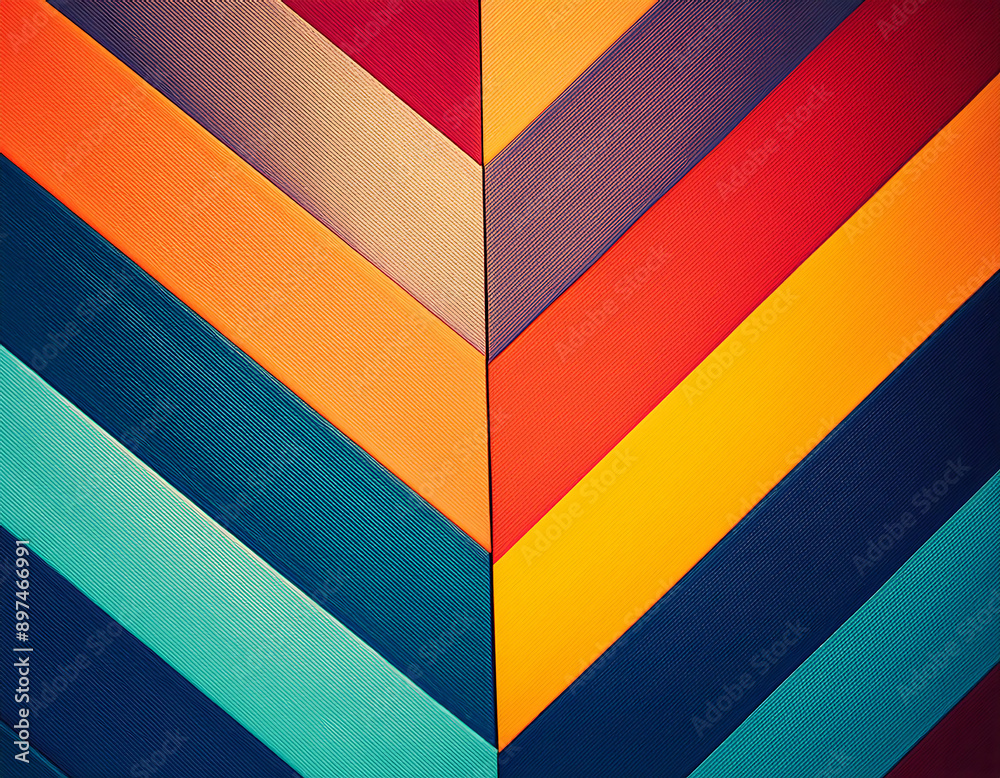 Aufkleber  Background Color Abstract Design Stripe- A retro abstract background with colorful stripes,_1(37)