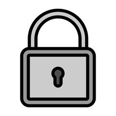 Lock Vector Filled Icon Design