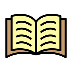 Open book Vector Filled Icon Design