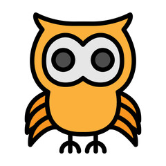 Owl Vector Filled Icon Design