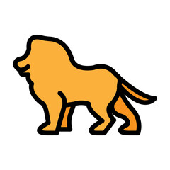 Lion Vector Filled Icon Design