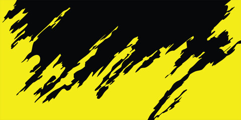 halftone yellow and black color pattern gradient grunge texture background.  pop art sport style vector illustration.