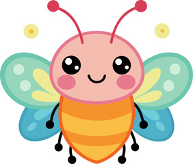 Beautiful Kawaii Bug clipart design