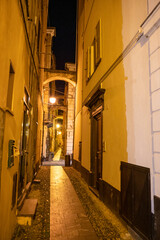 City of Finalborgo Italy by night 