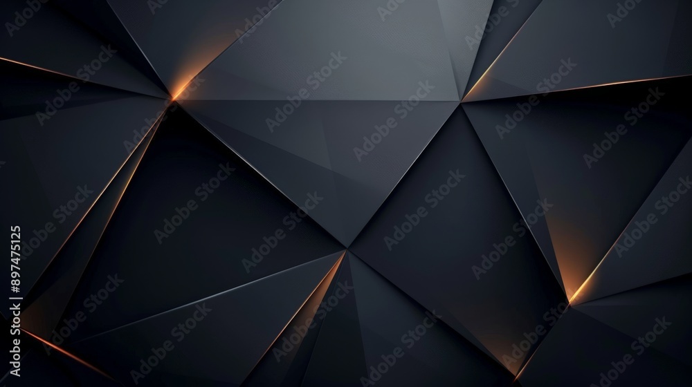Canvas Prints luxurious and elegant abstract low poly background with illuminating lines on a dark backdrop