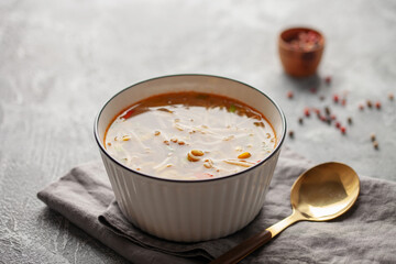 Korean soybean sprout soup. Kongnamul Guk.