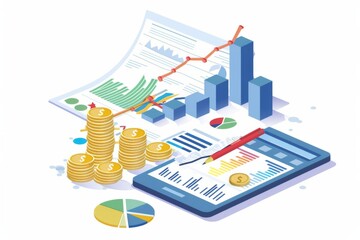 Conceptual Finance Illustration created with Generative AI