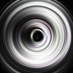 Colorful radial motion effect. Abstract rounded background. Color curves and sphere.