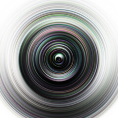Colorful radial motion effect. Abstract rounded background. Color curves and sphere.