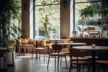 Obraz premium Interior of a modern empty cafe