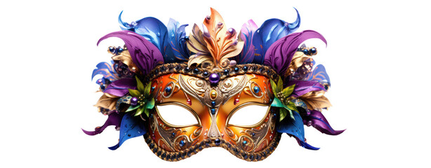 fantasy mardi gras feather mask festival cut out transparent background