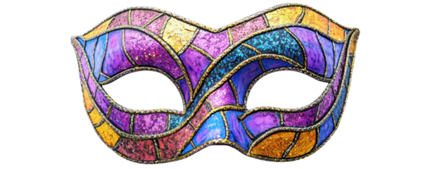 fantasy mardi gras table mask festival cut out transparent background