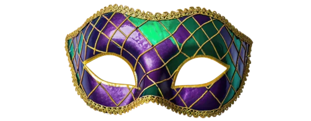 Rolgordijnen zonder boren fantasy mardi gras table mask festival cut out transparent background © NT clip art only