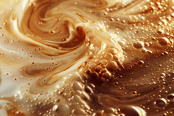 espresso crema swirls blending together, forming a unique and mesmerizing abstract background, coffee wallpaper