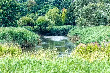 The River Stour at Sandwich in Kent, England
