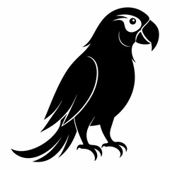 Fototapeta premium Macaw Black silhouette