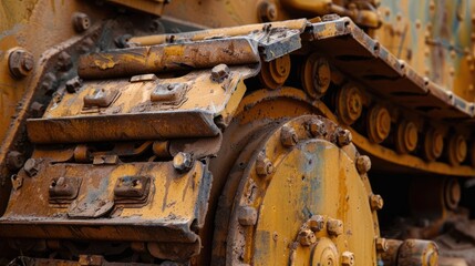 Close up Views of Big Construction Machinery