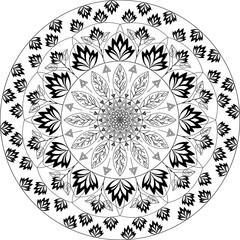 Mandala Line Illustration