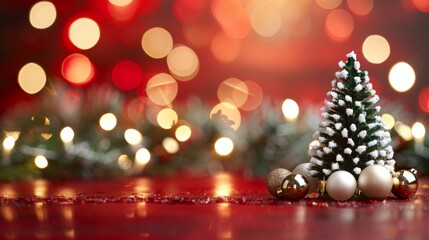 A Christmas tree is surrounded by a bunch of Christmas decorations