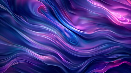 Elegant modern design with captivating fluid motion in vibrant blue, purple, and pink tones. Perfect for trendy decorations, wallpapers, banners. Mesmerizing abstract background with curved lines