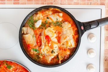 Cabbage Rolls Or Golubtsi In Tomato Sauce