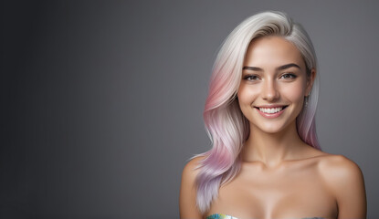 Beautiful female young model with perfect natural skin. Natural beauty, cosmetics, skin care concept