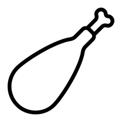 turkey leg line icon