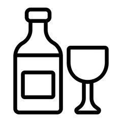 wine line icon