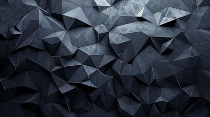 Naklejka premium Complex pattern of dark polygons forming an abstract geometric surface background