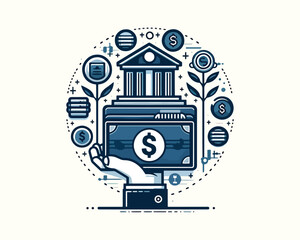 Obraz premium Financial banking vector element design
