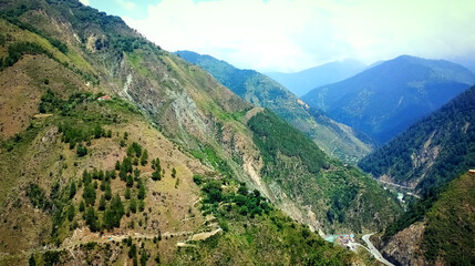Fototapeta premium view from the mountain in Pakistan 