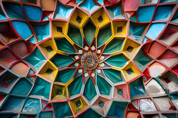 Vibrant, symmetrical geometric patterns in ultra-realistic macro. Captured with Canon EOS 5D Mark IV and 50mm lens