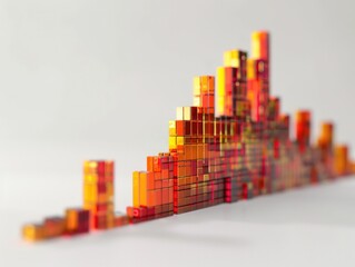 Financial surge depicted in a bar chart with a steep spike, set against a minimal white background.