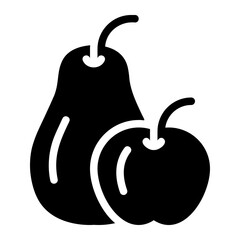 fruits glyph icon