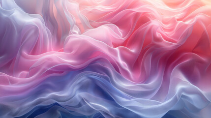 Obraz premium Abstract flowing fabric with gradient pastel