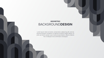 Abstract creative deep grayscale geometric mosaic pattern background