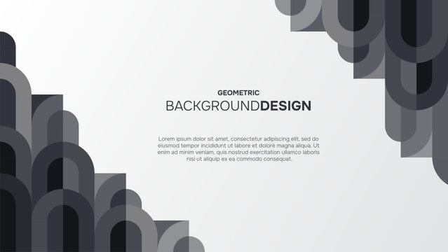 Abstract creative deep grayscale geometric mosaic pattern background