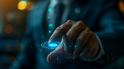 Businessman using voice-activated AI for organizing and planning, emphasizing effective communication capabilities.

